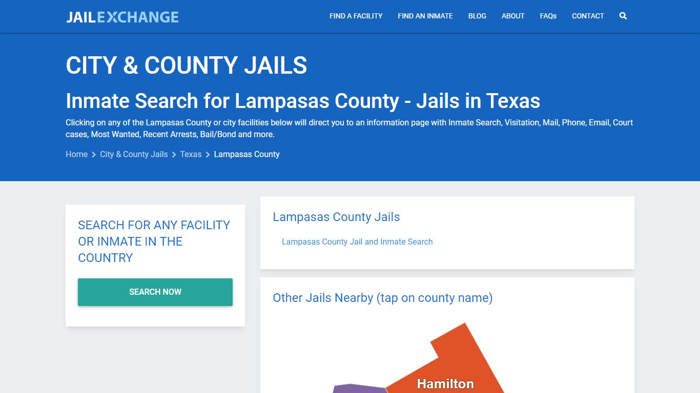 Inmate Search for Lampasas County | Jails in Texas - Jail Exchange